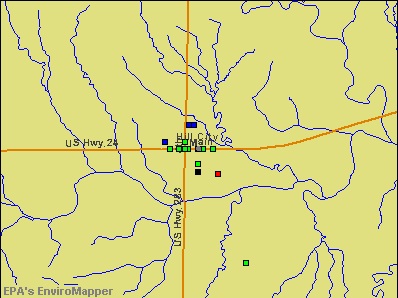 Hill City, Kansas environmental map by EPA