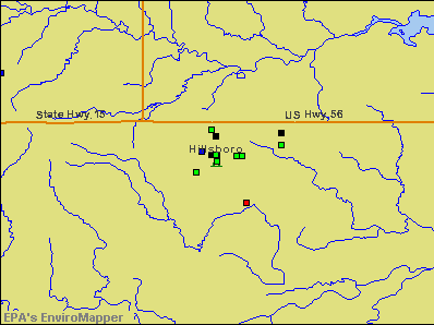 Hillsboro, Kansas environmental map by EPA