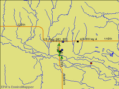 Hoisington, Kansas environmental map by EPA