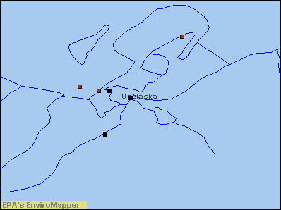 Unalaska, Alaska environmental map by EPA