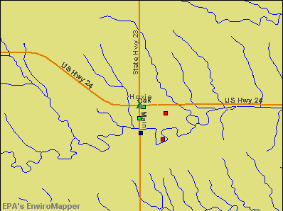 Hoxie, Kansas environmental map by EPA