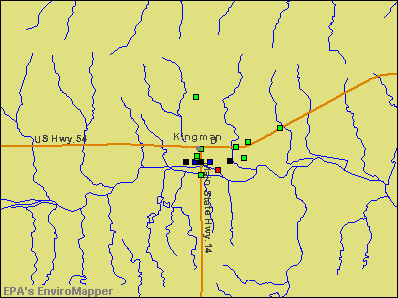 Kingman, Kansas environmental map by EPA