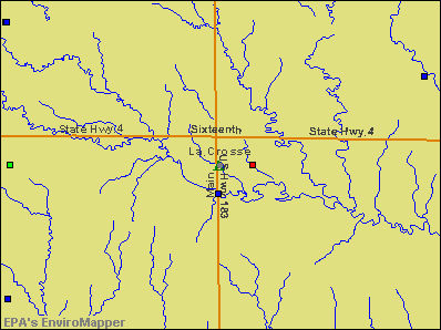 La Crosse, Kansas environmental map by EPA
