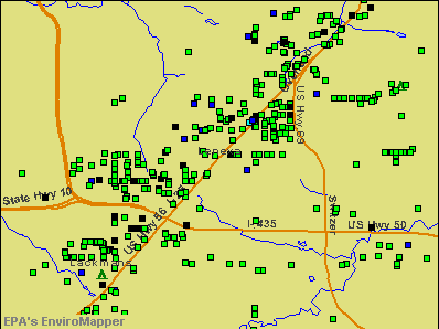 Lenexa, Kansas environmental map by EPA