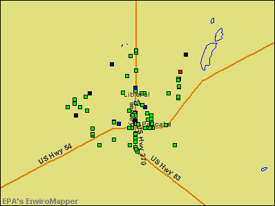 Liberal, Kansas environmental map by EPA