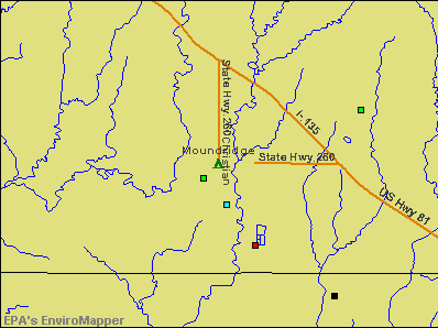 Moundridge, Kansas environmental map by EPA