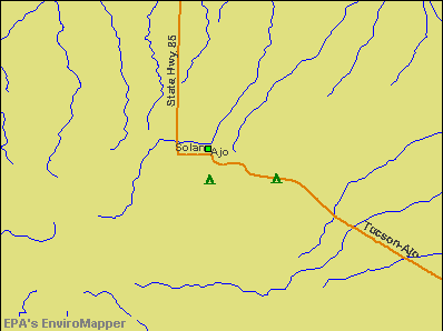 Ajo, Arizona environmental map by EPA