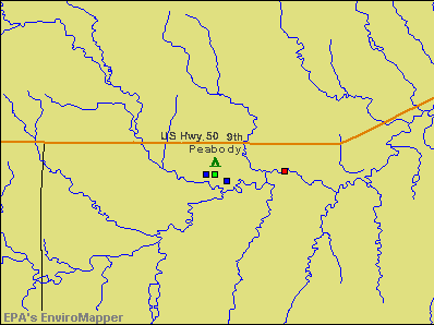 Peabody, Kansas environmental map by EPA
