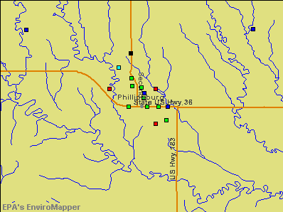 Phillipsburg, Kansas environmental map by EPA