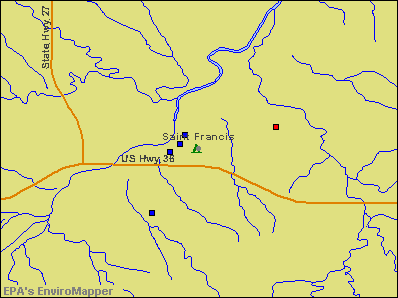 St. Francis, Kansas environmental map by EPA