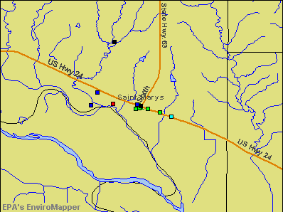 St. Marys, Kansas environmental map by EPA