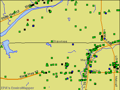 Shawnee, Kansas environmental map by EPA