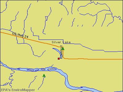 Silver Lake, Kansas environmental map by EPA