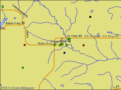 Tonganoxie, Kansas environmental map by EPA