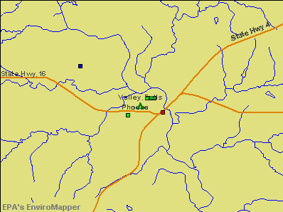 Valley Falls, Kansas environmental map by EPA