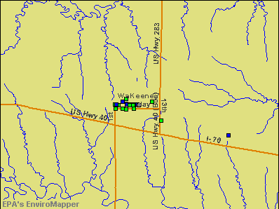 WaKeeney, Kansas environmental map by EPA