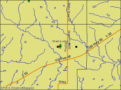Wellsville, Kansas environmental map by EPA