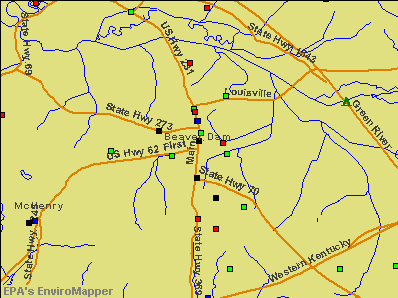 Beaver Dam, Kentucky environmental map by EPA
