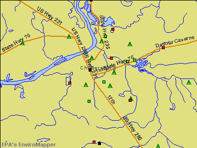 Childersburg, Alabama environmental map by EPA
