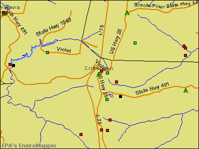 Crittenden, Kentucky environmental map by EPA