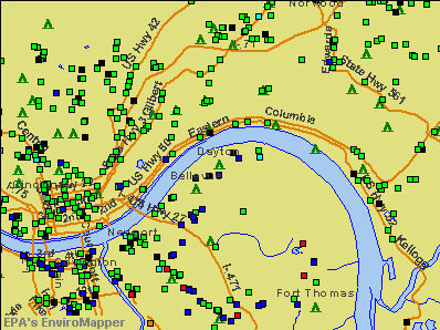 Dayton, Kentucky environmental map by EPA