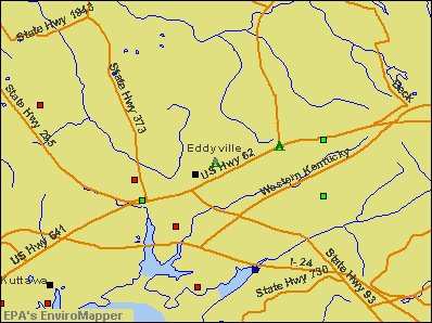 Eddyville, Kentucky environmental map by EPA