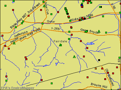 Fairdale, Kentucky environmental map by EPA