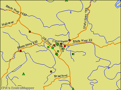 Falmouth, Kentucky environmental map by EPA
