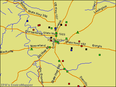 Harrodsburg, Kentucky environmental map by EPA