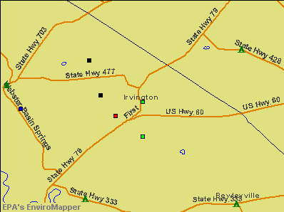 Irvington, Kentucky environmental map by EPA