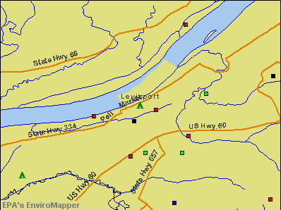 Lewisport, Kentucky environmental map by EPA
