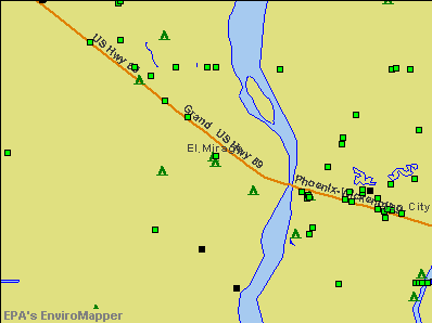 El Mirage, Arizona environmental map by EPA