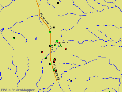 Citronelle, Alabama environmental map by EPA