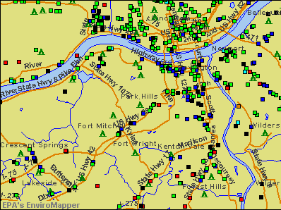 Park Hills, Kentucky environmental map by EPA