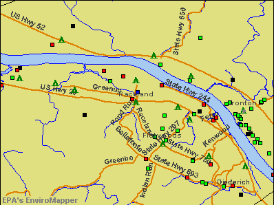 Raceland, Kentucky environmental map by EPA