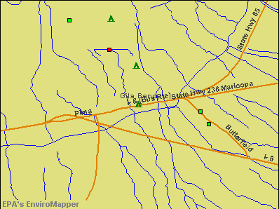 Gila Bend, Arizona environmental map by EPA