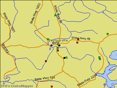 Taylorsville, Kentucky environmental map by EPA