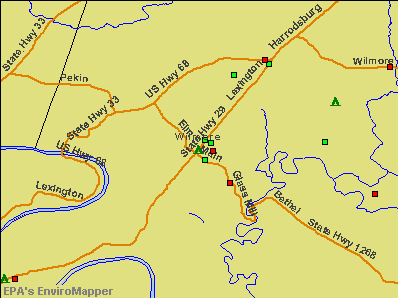 Wilmore, Kentucky environmental map by EPA