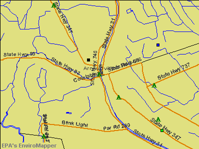 Arnaudville, Louisiana environmental map by EPA