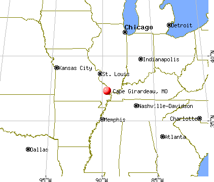 Cape Girardeau, Missouri map