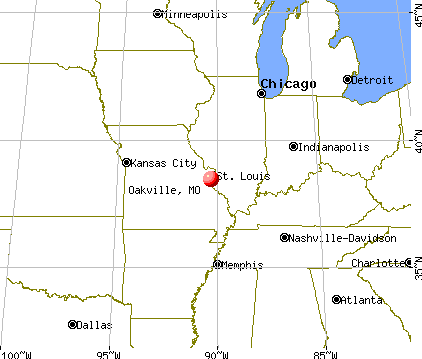 Oakville, Missouri map