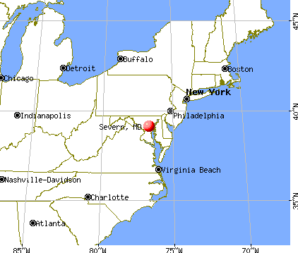 Severn, Maryland map