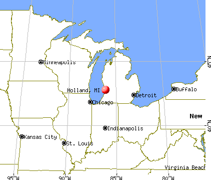 Holland, Michigan map
