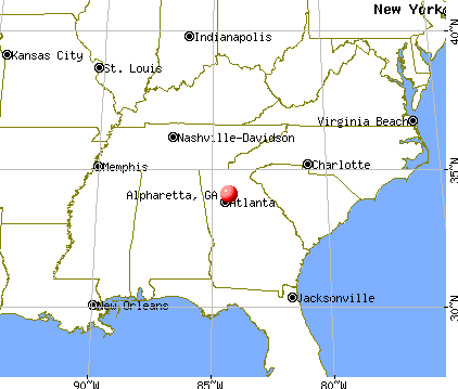 Alpharetta, Georgia map