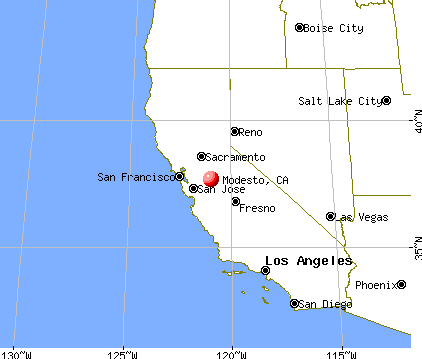 Modesto, California map