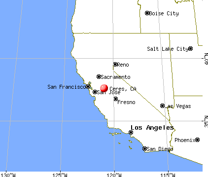 Ceres, California map