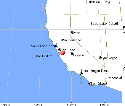 Hollister, California map