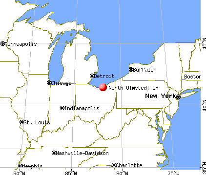 North Olmsted, Ohio map