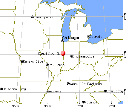 Danville, Illinois map