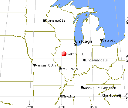 Pekin, Illinois map